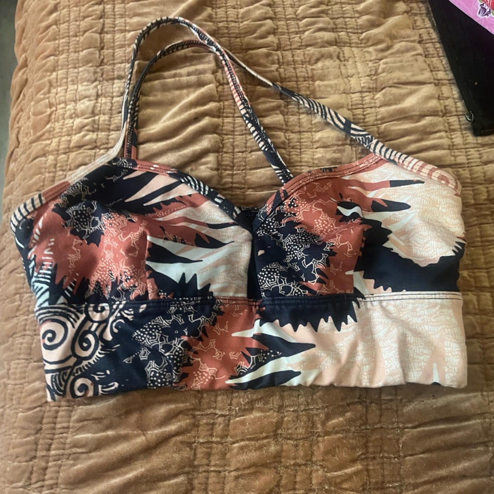 Tropical Print Workout Sports Bra
